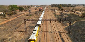 The new luxury train linking Harare and Mutare, designed to enhance travel comfort and connectivity ahead of the Sanganai/Hlanganani Kumbanayi Tourism Expo.