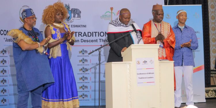 Some of the traditional leaders captured during deliberations at the African Traditional Leaders Conference 2025 at Esibayeni Lodge.