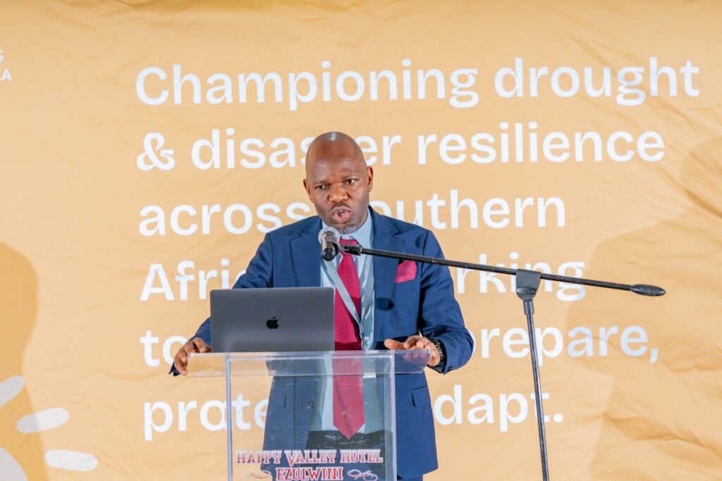 NDMA CEO Victor Mahlalela during the opening session of the Disaster Risk Management Forum in Ezulwini.