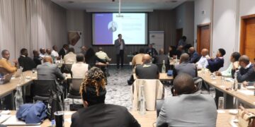 Participants engage in a hands-on session during the national cybersecurity workshop in Mbabane on Wednesday.