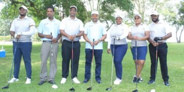 Participants tee off during Autism Eswatini’s fundraising golf tournament, supporting the construction of the One-Stop Centre at Luhlokohla.