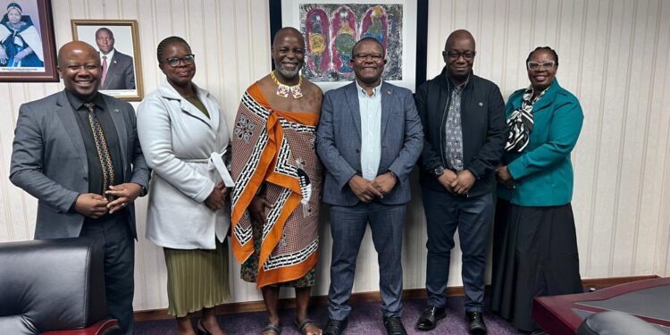Commerce, Industry and Trade Minister Manqoba Khumalo with Dr. Mcleod Sibanda and Dr. Thebe Ikalafeng during the intellectual property and branding masterclass in Mbabane.