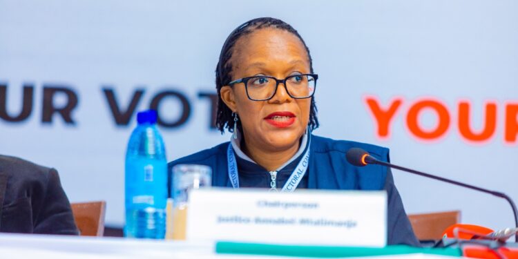 Justice Annabel Mtalimanja, Chairperson of the Malawi Electoral Commission, provides an update on the tallying and partial results of the 2025 presidential election.