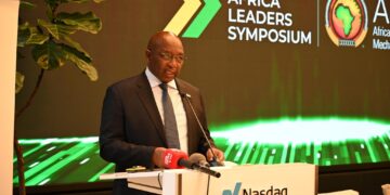 Prime Minister Samuel Matekane delivers his keynote address to delegates at the APRM Africa Leaders Symposium in New York.