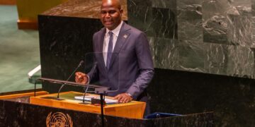 Mozambique President Daniel Chapo addressing the 80th United Nations General Assembly in New York.