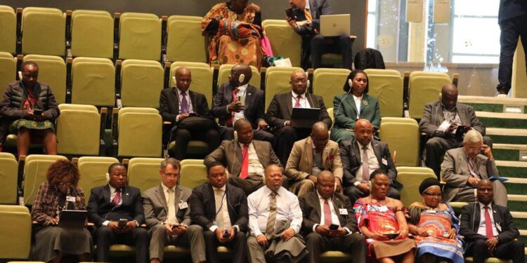 Members of the Eswatini delegation at the UN General Assembly listening to speeches. (All pics Bawethu Sithole- State photographer)