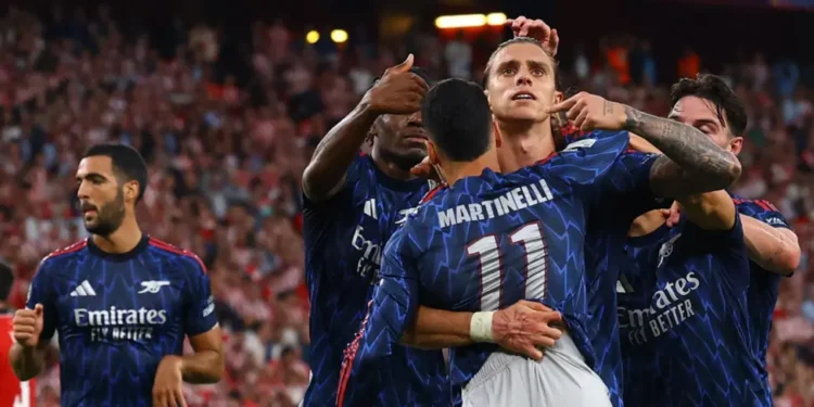 Gabriel Martinelli scored with pretty much his first touch after coming on