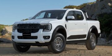 Mostly black touches to the Ranger XLT are easy to sport. Picture: Ford