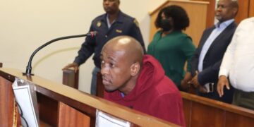 Sabelo Phewa appears in the dock at Pietermaritzburg High Court during his sentencing for the murders of Sibusiso Sithole and Amos Ngcobo.