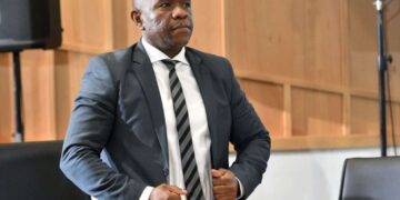 KZN police commissioner Nhlanhla Mkhwanazi at the Madlanga commission in Pretoria on 17 September 2025. Picture: Nigel Sibanda