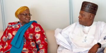 President Netumbo Nandi-Ndaitwah of Namibia with Nigerian Vice President Kashim Shettima during their bilateral meeting on the sidelines of the 80th United Nations General Assembly in New York.