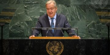 United Nations Secretary General, Antonio Guterres, calling upon world leaders not to give up on the current crises facing mankind. (Courtesy Pics)