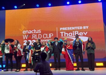Winners at the Enactus World Cup in a happy mood. | Courtesy pic