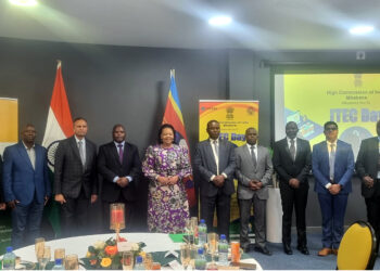 Indian High Commissioner Mr N. Ram Prasad with Minister of Public Service Mabulala Maseko and Minister of Foreign Affairs Pholile Dlamini Shakantu during the ITEC Day celebrations in Mbabane. Photo by Adekunle Owolabi