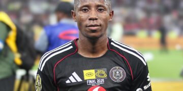 Tshepang Moremi during the 2025 MTN8 Final match between Orlando Pirates and Stellenbosch FC at Mbombela Stadium, in Nelspruit on Saturday.