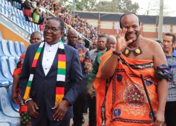 Zimbabwean President Dr Emmerson Mnangagwa with the Kingdom of Eswatini King Mswati III. | Courtesy pic