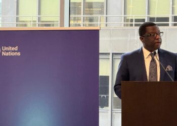 Ambassador Chola Milambo addresses delegates at the United Nations Digital Cooperation Day in New York on 22 September 2025.