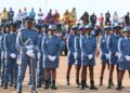 An ENFES officer displaying one of numerous skills before His Majesty King Mswati III and guests during their Fire Day. | Pic, EPN