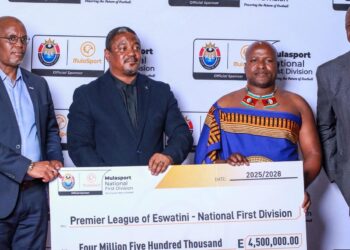 Eswatini Football Association officials with MulaSport officials. | Photo by Lasekhaya