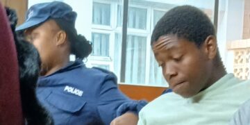 Mlungisi Mavuso, 18, outside Mbabane Magistrate’s Court after being sentenced to community service for theft.