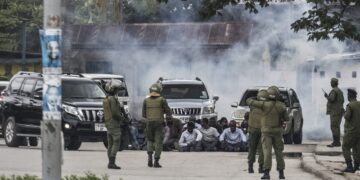Protesters in Dar es Salaam clash with police during unrest following Tanzania’s disputed general election.