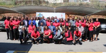 The 9th NERCHA Council poses with staff during their official introduction ceremony at the organization’s headquarters. Photo: NERCHA