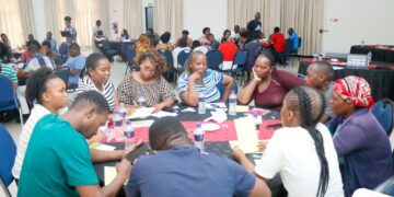 Delegates participate in discussions on gender equality and biodiversity conservation during the Ngwempisi Communities Workshop.