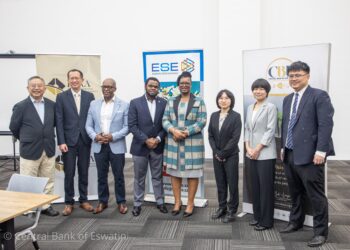 Participants and organisers of the Eswatini carbon markets training pose for a group photo at the Central Bank of Eswatini in Mbabane.