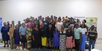 Participants from Ngwempisi RDA gather at the ENTC workshop to discuss gender and biodiversity conservation.