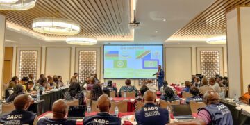 Delegates from ten SADC member states during the refresher training for election observers at the Hyatt Regency Hotel in Dar es Salaam.