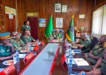 Mozambique and Zambian military officers meet to discuss regional security and cooperation.