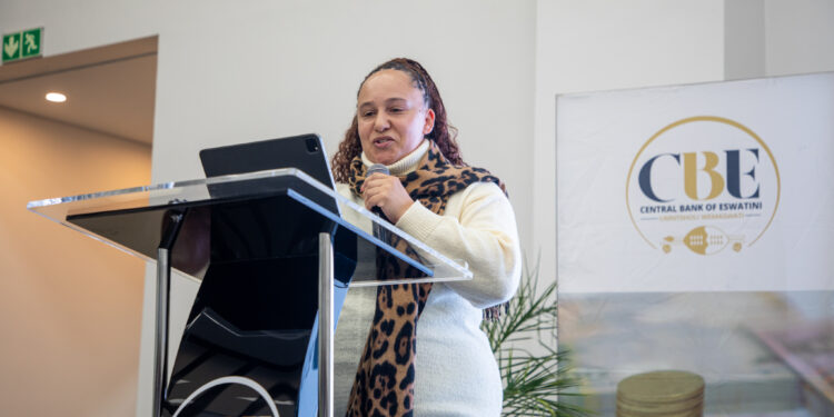 Central Bank of Eswatini Chief Financial Officer Isabel Made addressing the suppliers during the banks e-Procurement launch