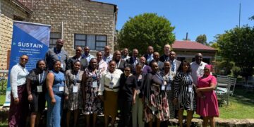 Ministry of Labour officials, employers, workers’ representatives, and industry leaders gather in Maseru during the SUSTAIN workshop to draft Lesotho’s roadmap for fair trade and decent work. Photo by EU in Lesotho
