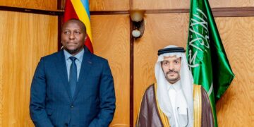 rime Minister Russell Mmiso Dlamini meets the Ambassador of Saudi Arabia, H.E. Faisal bin Falah Al Harbi, during a courtesy visit at the Private and Cabinet Office in Mbabane.