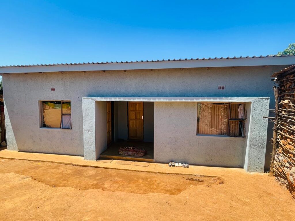 A newly constructed home in Nkomiyahlaba ready for handover to a vulnerable family, part of the government’s housing initiative led by the Deputy Prime Minister’s Office. Photo: Deputy Prime Minister’s Office