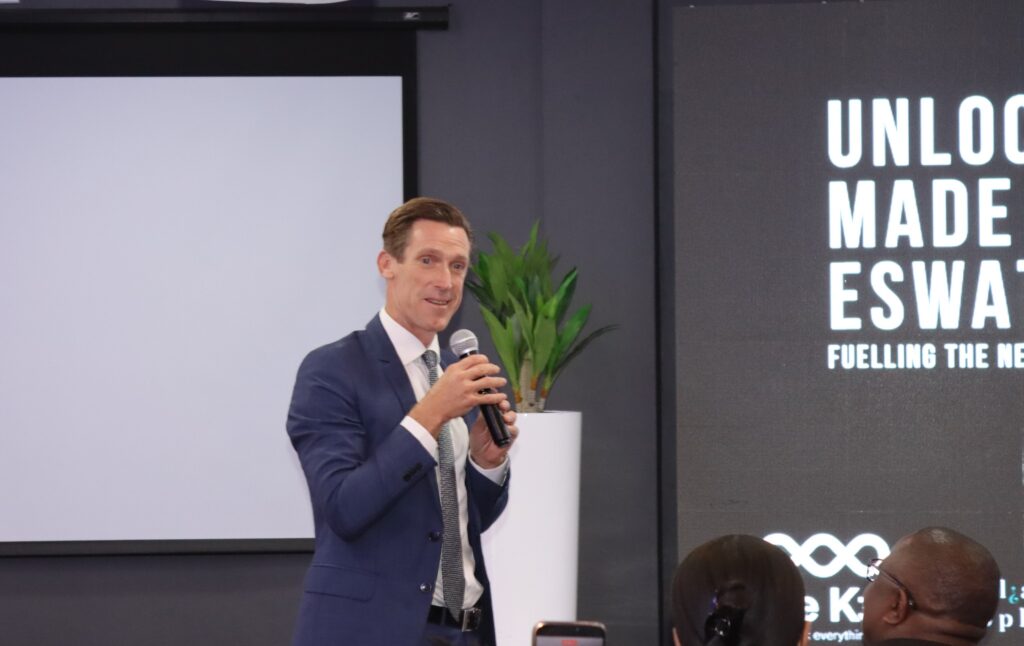 UNDP Resident Representative Henrik Franklin delivering his remarks during the stakeholder engagement held at the UN House in Mbabane. UNDP/Mantoe Phakathi