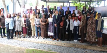 Participants and organisers of the #EUGreenRoundTable2025 pose for a group photo at Alliance Française in Mbabane. Photo by EU in Eswatini.