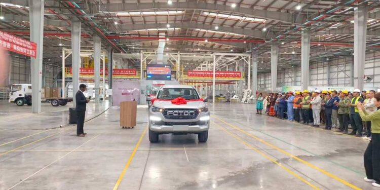 The first pre-production Foton Tunland made at parent company BAIC’s Gqeberha on 25 September. Image: Foton