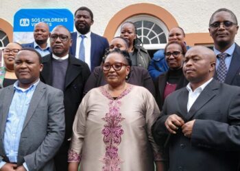 . Deputy Prime Minister Thulisile Dladla with members of the newly commissioned National Foster Care Placement Committee in Mbabane