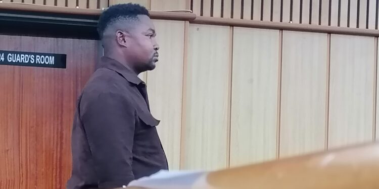 One of the accused appearing at the Mbabane Magistrates Court. | Pics, Sithembiso Sihlongonyane