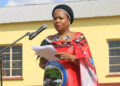 Minister for Home Affairs HRH Hon. Princess Lindiwe delivering her key note address during an event.