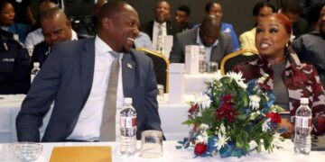 Prime Minister Russell Dlamini and Minister of ICT Savannah Maziya at the launch of the cybersecurity campaign. | Pics, Eswatini Gov/Facebook