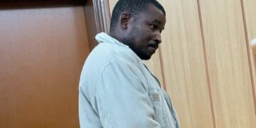 Robie Siphephiso Hadzebe appears before the Piggs Peak Magistrates Court following his arrest for possession of 829kg of dagga and an unlicensed firearm.