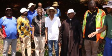 Participants of the Green Anglicans Clean-Up Campaign pose for a photo at St. Matthias Anglican Church, Mvutjini, Ezulwini. Photo by Ezulwini Municipality