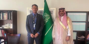Minister Neal Rijkenberg, PS Vusie Dlamini and Armstrong Dlamini of the Department Management Unit meet Saudi Fund representatives to discuss funding for the Mkhondvo and Ngwavuma water projects aimed at improving access to clean water and supporting economic growth.