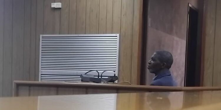 Apostolic Evangelical Church pastor Joseph Dlamini appears in the Mbabane Magistrates Court, where he faces a charge of assault common following an altercation at Mbuluzi A.E.C. Church. Photo by Sithembiso Sihlongonyane