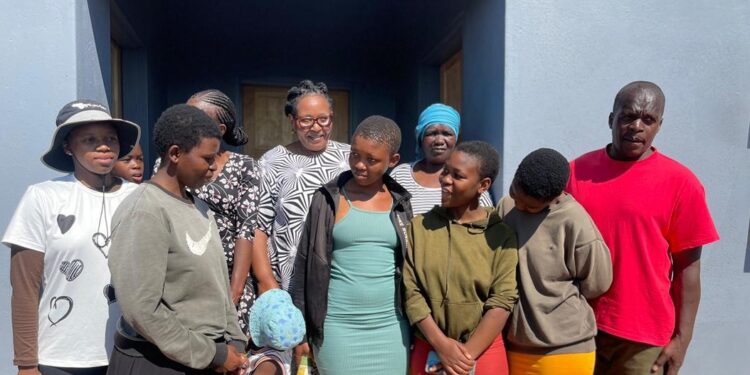 Deputy Prime Minister Thulisile Dladla hands over a newly built home to Thubalethu Dlamini and his siblings in Eni, providing the child-headed household with safety and stability. Photo: Deputy Prime Minister’s Office