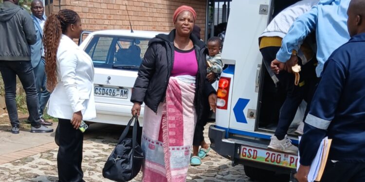 Nonhlanhla Nomgcibelo Shabangu after appearing in court. | Pic, Lindelwa Myeni