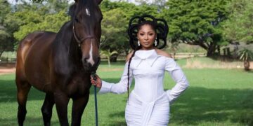 Enhle Mbali Mlotshwa attends the Swazi Polo