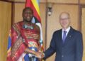 Prime Minister Russell Mmiso Dlamini with Ambassador Andreas Peschke during their meeting at the Prime Minister’s Office. Photo by The Government of Eswatini.